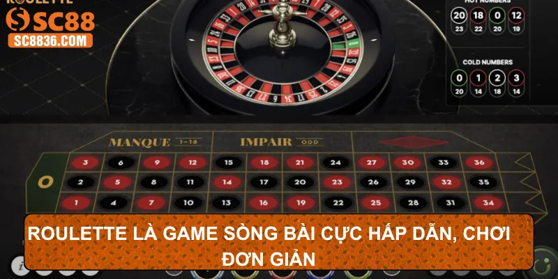Roulette là game sòng bài cực hấp dẫn, chơi đơn giản